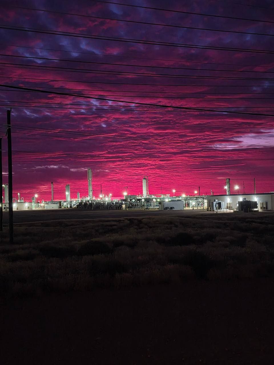 G&D Dynamic Services fuel facility under a dramatic dusk sky